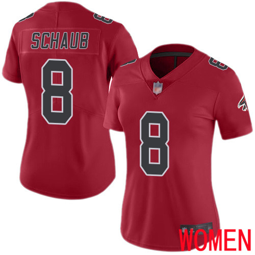 Atlanta Falcons Limited Red Women Matt Schaub Jersey NFL Football #8 Rush Vapor Untouchable->women nfl jersey->Women Jersey